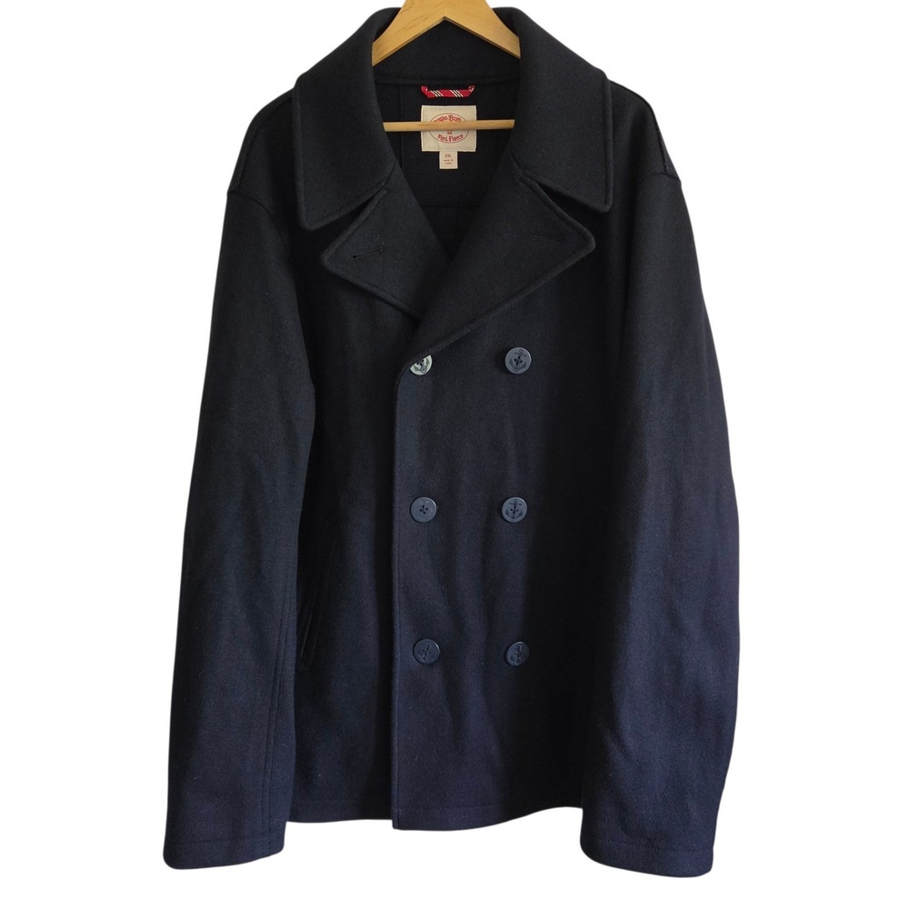 Brooks Brothers Red Fleece Coat Mens XXL Wool Blend Pea Coat Outerwear